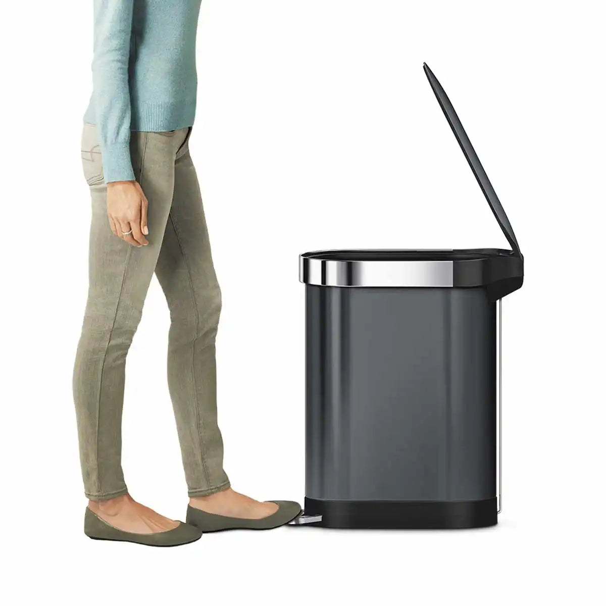 45L Slim Step Can with Liner Rim